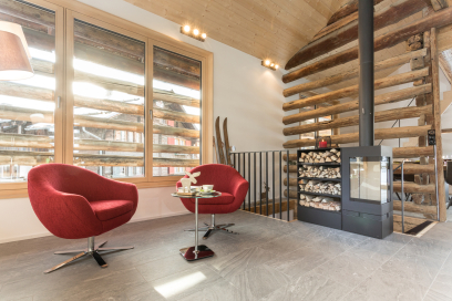 Loft di montagna Privà a Degen (Foto: © nordlichtphoto.com) Angolo lettura nel Bergloft Privà a Degen