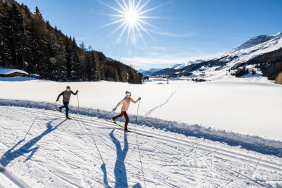 Langlaufen in Davos Klosters (Foto: © Davos Klosters, Larina Marugg) Langlaufen in Davos Klosters