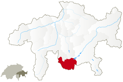 Karte der Ferienregion Bregaglia Engadin