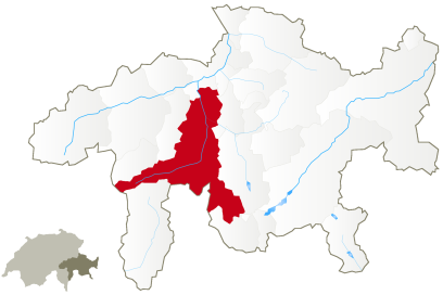 Karte der Ferienregion Viamala