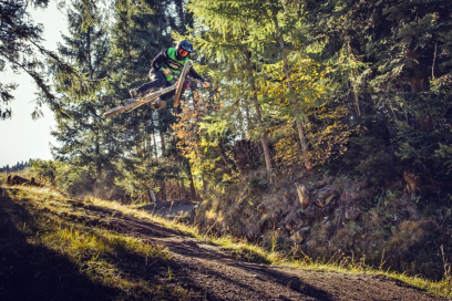Mountainbiker im Bikepark Chur.