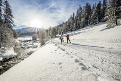 Langlaufen im beschaulichen Val Müstair, der Heimat von Dario und Gianluca Cologna Langlaufen im beschaulichen Val Müstair, der Heimat von Dario und Gianluca Cologna
