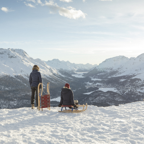 Schlittelpiste auf dem Muottas Muragl