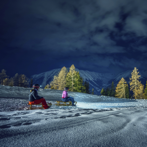 Nachtschlitteln am Rinerhorn (Foto: © Jo Werner)