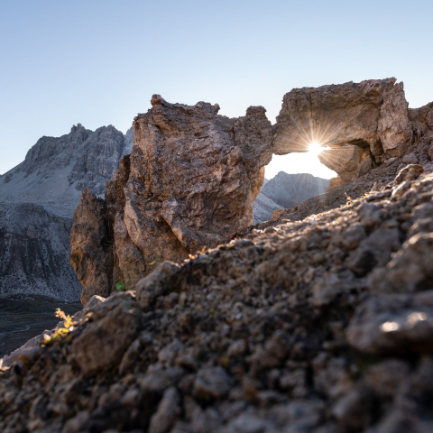 Felsentor in der Val d’Agnel