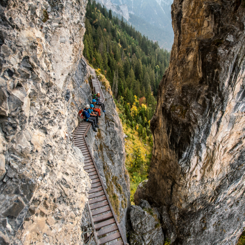 Klettersteig Pinut in Flims