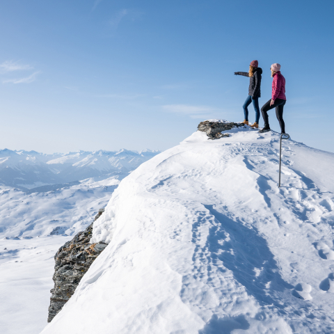 Winterwandern in Flims Laax Falera (Foto: © Philipp Ruggli) Winterwandern in Flims Laax Falera