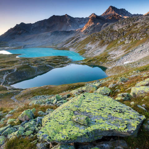 Les lacs de Jöris dans la région du col de la Flüela (Photo : © Suisse Tourisme / Roland Gerth) Les lacs de Jöri dans la région du col de la Flüela