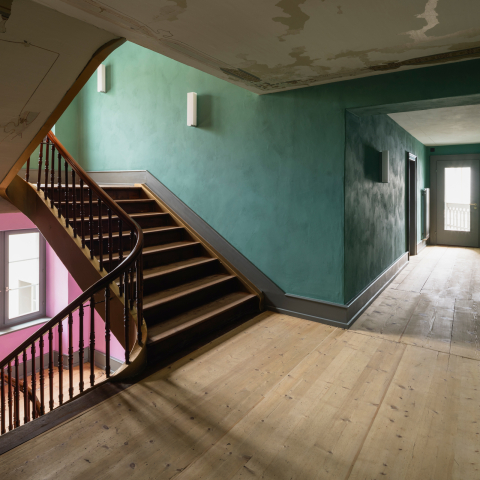 Treppenhaus im Post Hotel Löwe