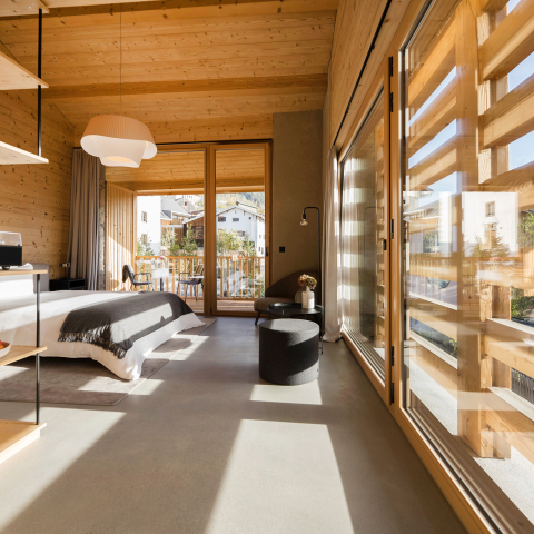 Es gibt sechs Doppelzimmer und zwei Suiten. Im Bild: die Suite Paraviccini. 