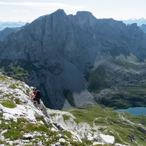 Klettersteig Partnunblick (Foto: © Thalia Wünsche) Klettersteig Partnunblick (Foto: © Thalia Wünsche)