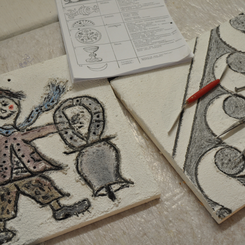 Sgraffito-Kunst (Bild: Franco Furger) Sgraffito-Kunst (Bild: Franco Furger)