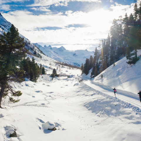 Klassisch Langlauf im Val Roseg (© Filip Zuan)