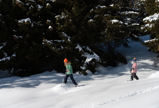 Schneeschuhwandern mit der Familie in Flims Laax Falera Schneeschuhwandern mit der Familie in Flims Laax Falera