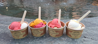 Gelateria-Besuch in Poschiavo (Foto © Patrick Dreher, Graubünden Ferien) Gelateria-Besuch in Poschiavo