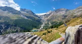 Aussicht auf den Palügletscher (Foto: © Patrick Dreher, Graubünden Ferien) Aussicht auf den Palügletscher