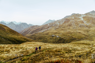 Unterwegs von der Septimerhütte via Septimerpasshöhe zum Lunghinpass