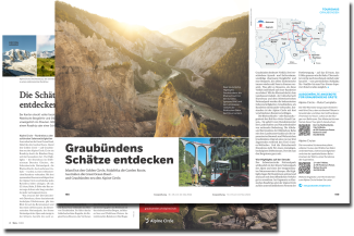 Screenshots von Beiträgen zum Alpine Circle in Zeitschriften