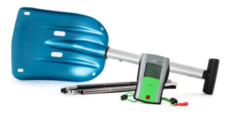 Lawinenverschüttetensuchgerät (LVS), Sonde und Schaufel