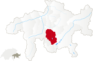 Karte von der Val Surses