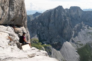 Klettersteig Partnunblick (Foto: © Thalia Wünsche) Klettersteig Partnunblick (Foto: © Thalia Wünsche)