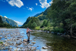Fischerin in der Calancasca (Foto: © Bastian Bodyl) Fischerin in der Calancasca (Foto: © Bastian Bodyl)