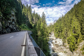Bergstrasse in Graubünden