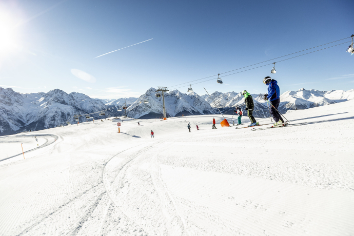 © Andrea Badrutt Piste im Skigebiet Scuol © Andrea Badrutt