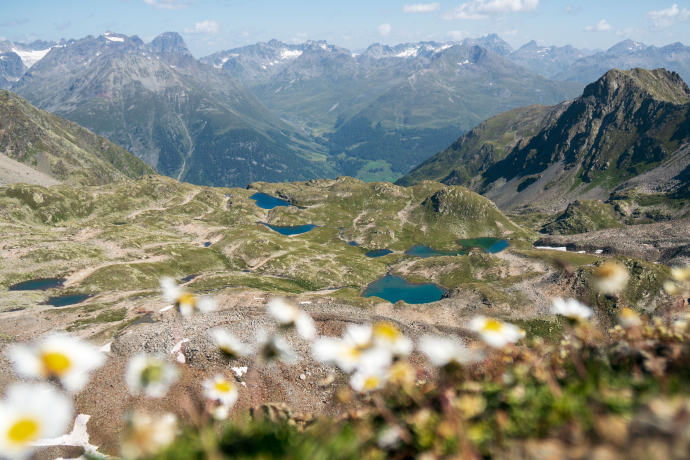 Ausblick auf die Macun-Seen (Foto: © Thalia Wünsche) Ausblick auf die Macun-Seen