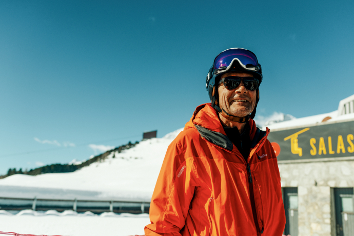 The slopes in Corviglia make Ueli Lamm happy. (Photo: © Switzerland Tourism / Silvano Zeiter) The slopes in Corviglia make Ueli Lamm happy. (Photo: © Switzerland Tourism / Silvano Zeiter)
