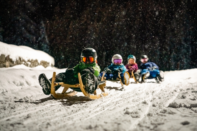 Nachtschlitteln in Bergün