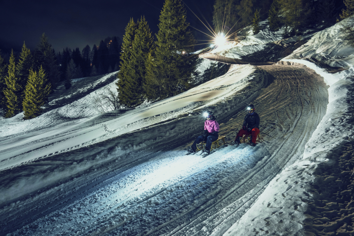 Nachtschlitteln am Rinerhorn (Foto: © Jo Werner)