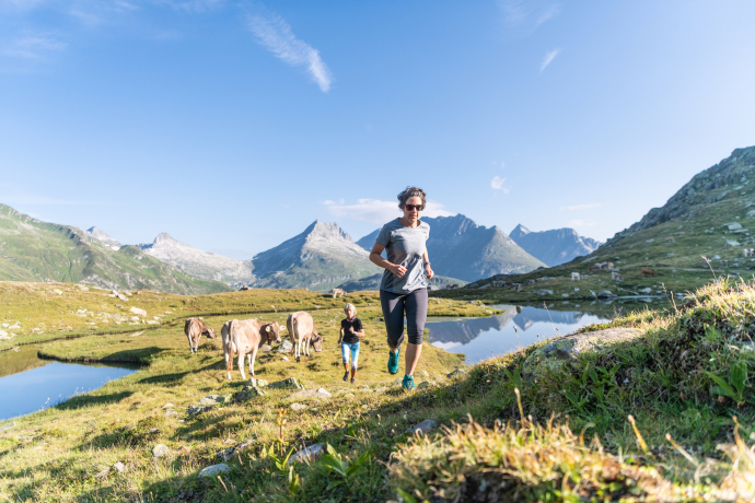 Trail running in Disentis Sedrun (Photo: © Mattias Nutt) Trail running in Disentis Sedrun (Photo: © Mattias Nutt)