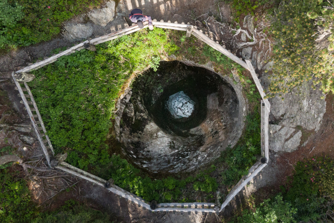 Gletschermühle in Maloja