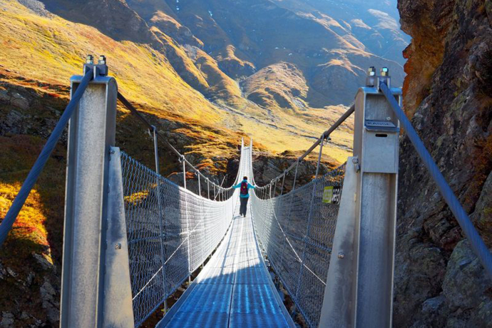Hängebrücke Punt la Greina