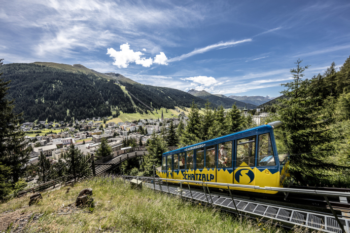 Schatzalp-Bahn in Davos (Foto: © Destination Davos Klosters / Andrea Badrutt) Schatzalp-Bahn in Davos