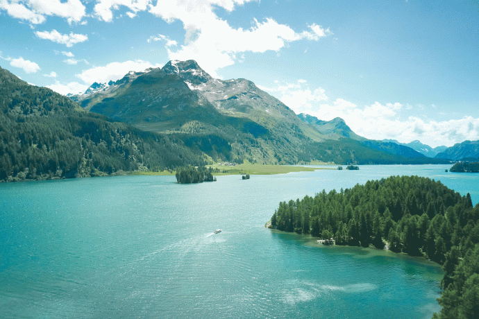 Schifffahrt auf dem Silsersee
