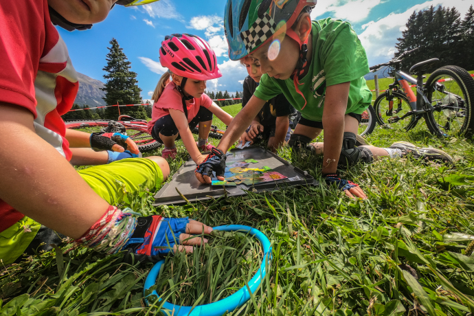 Kids Bike League in Lenzerheide (Quelle: Schweizer Schneesport- und Bikeschule Lenzerheide) Kids Bike League in Lenzerheide
