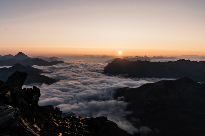 Sonnenaufgang auf dem Schwarzhorn