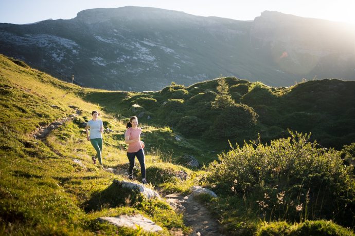 Trailrunnerinnen unterwegs in Flims