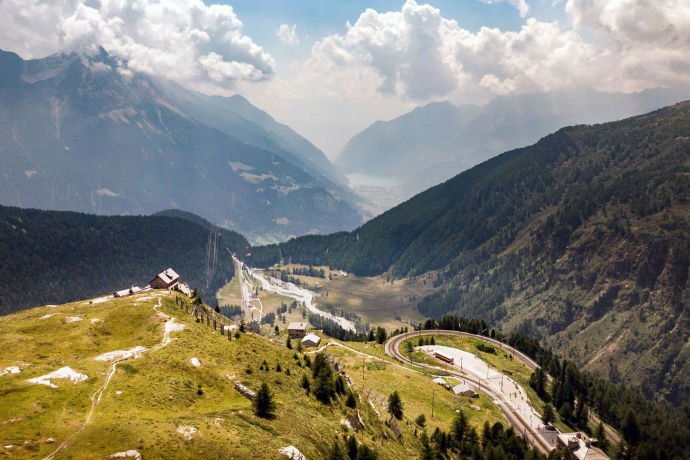 Aussicht von der Alp Grüm bei Poschiavo