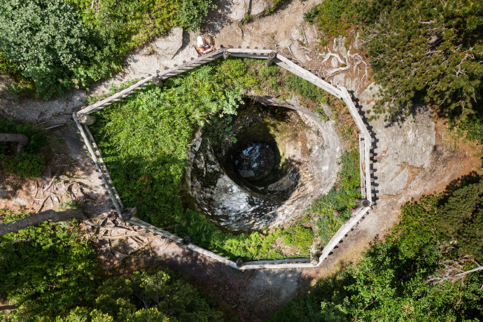 Gletschermuehlen in Maloja