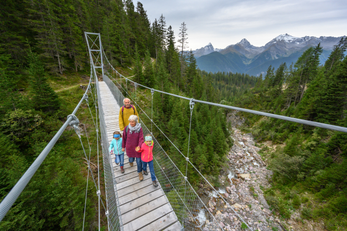 Hängebrücke Aclas d’Alvagni