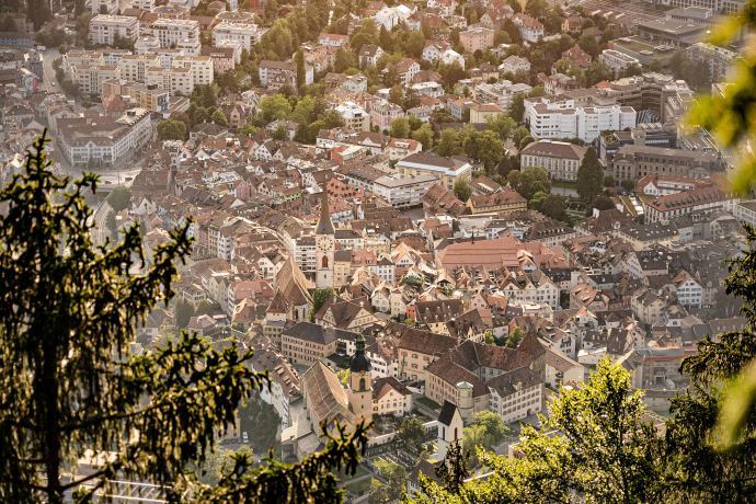 Altstadt Chur (Foto: © GRF, Marco Hartmann) Aussicht über die Altstadt von Chur