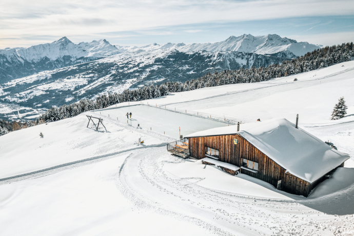 Natureisfeld auf der Alp Raguta
