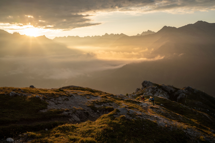 Sonnenaufgang Panoramaweg Davos Sonnenaufgang beim Panoramaweg Davos
