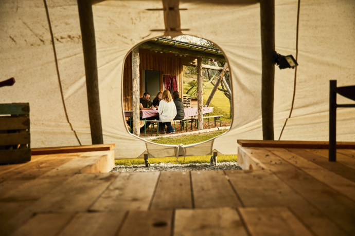 Tipi auf der Ranch Farsox in Alvaneu