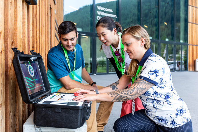 Gäste auf dem Foxtrail in Davos