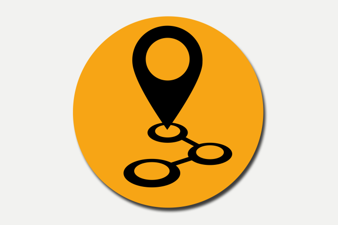 Icon symbolisiert den Weg zum Endziel