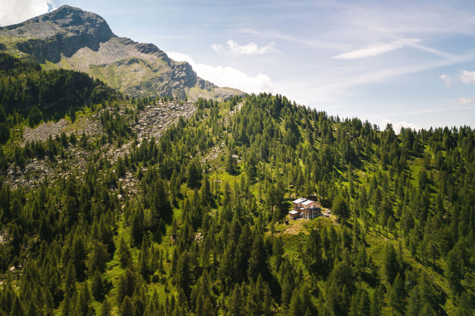 Buffalora-Hütte (Foto: © GRF, Marco Hartmann) Buffalora-Hütte auf dem Sentiero Alpino Calanca